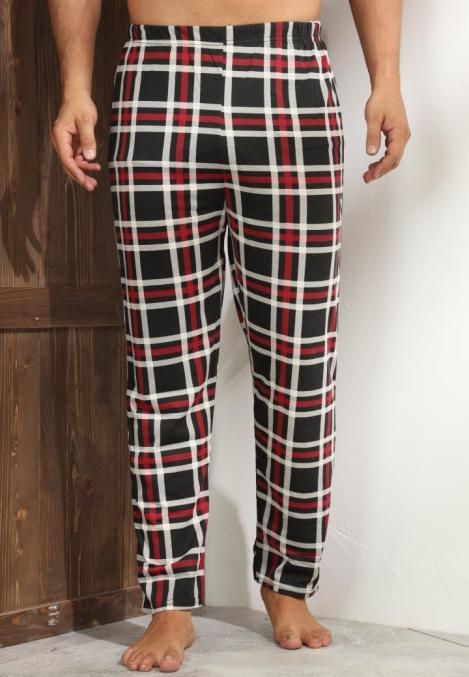 Pantaloni de Pijama ,Barbati,Culoare Negru cu Alb ,Engros